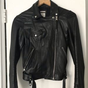 ZARA Black Biker  leather jacket